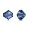 100pcs Authentic Preciosa 4mm (0.16 inch) Small Faceted Bicone Crystal Loose Beads Montana Blue Compatible with Swarovski 5301/5328 for DIY Jewelry Making Pre-B420